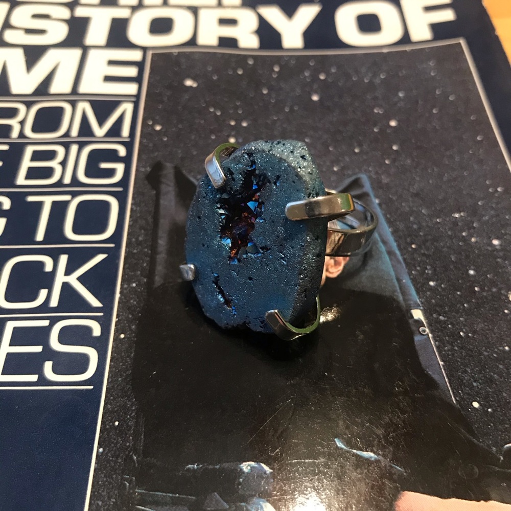 Blue Crystals Stone Costume Jewelry Ring